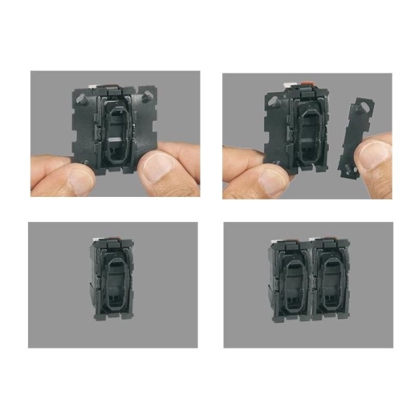 Legrand - Céliane 2024 - Double va et vient étanche complet - Blanc - IP44 - Réf : 080251 + 2 x CM0001 + CB4001 + CP2701