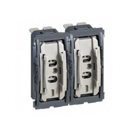 Legrand - Céliane 2024 - Double va et vient étanche complet - Blanc - IP44 - Réf : 080251 + 2 x CM0001 + CB4001 + CP2701