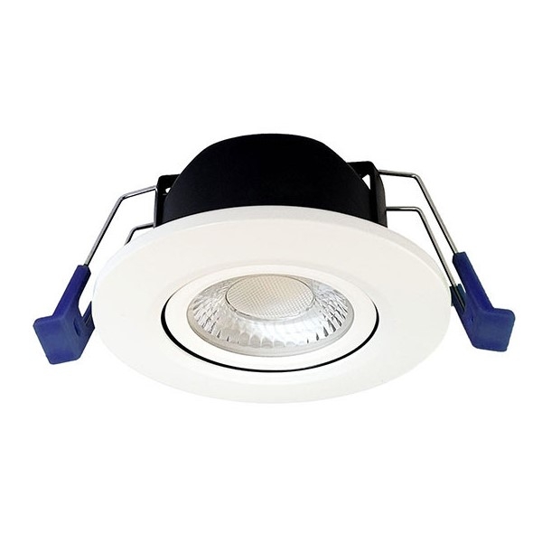 Electra - Spot LED Ø68 Dimmable blanc - orientable - 6W - IP65 - 4CCT - BBC - Angle 60° - 2700/3000/4000/5000°K - Réf : 302687