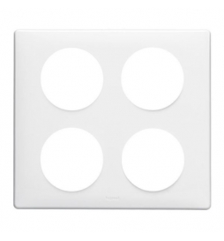 Legrand Céliane - Plaque 2 x 2 postes - Blanc - Réf : 068608
