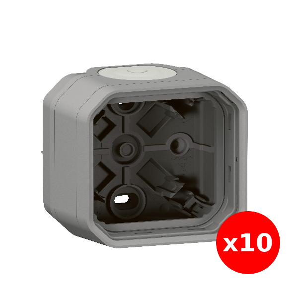 Legrand Plexo - LOT de 10 boîtiers saillie étanche composable - 1 poste - gris - Réf : 069651Lx10