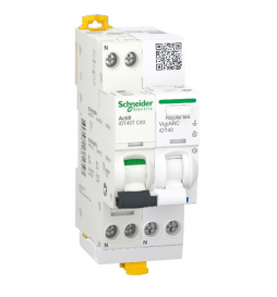 Schneider - Acti9 iDT40 - Disjoncteur 40A + Module détecteur arc différentiel 30mA ASI 1PN 40A - Réf : A9P22640+A9TYA4640