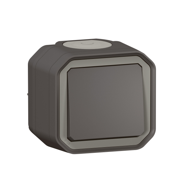 Legrand - LOT de 10 interrupteurs/va-et-vient étanche Plexo - saillie 10AX - 250V - IP55 - Anthracite - Réf : 069761Lx10