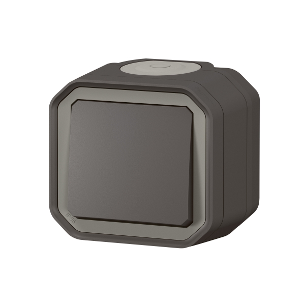 Legrand - LOT de 10 interrupteurs/va-et-vient étanche Plexo - saillie 10AX - 250V - IP55 - Anthracite - Réf : 069761Lx10