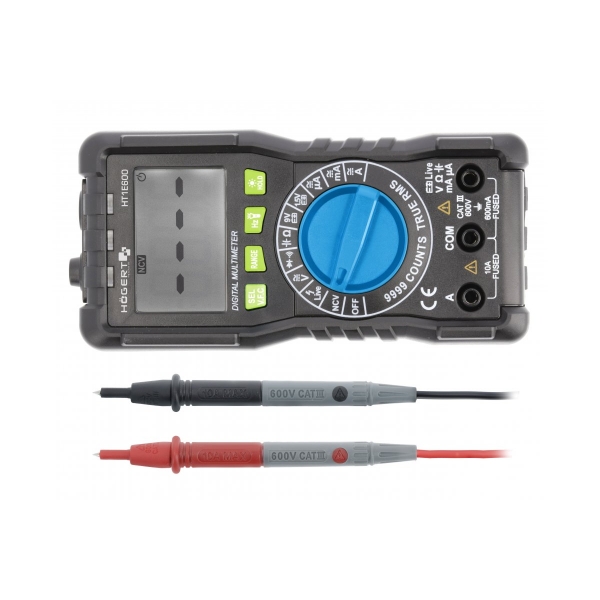 Hogert - Multimètre numérique - Cat 3 - 600V - Réf : HT1E600