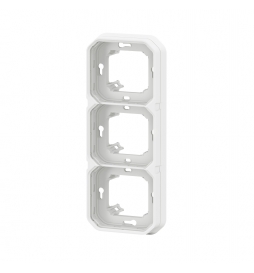 nche - Encastré - 3 postes - Horizontal ou vertical - Blanc - Réf : 069698L