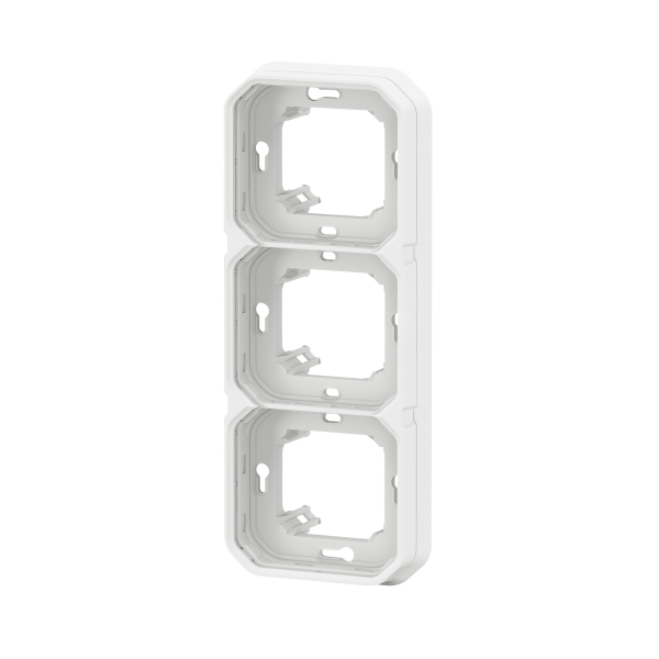 nche - Encastré - 3 postes - Horizontal ou vertical - Blanc - Réf : 069698L