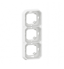 nche - Encastré - 3 postes - Horizontal ou vertical - Blanc - Réf : 069698L