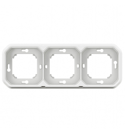 nche - Encastré - 3 postes - Horizontal ou vertical - Blanc - Réf : 069698L