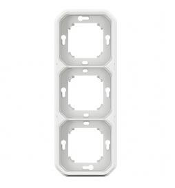 nche - Encastré - 3 postes - Horizontal ou vertical - Blanc - Réf : 069698L