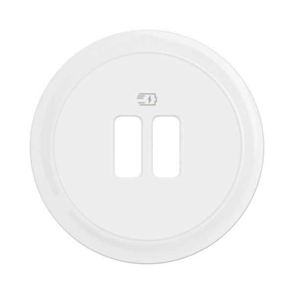 Legrand - Céliane 2024 - Enjoliveur pour prise double USB - Blanc - Réf : CB0154