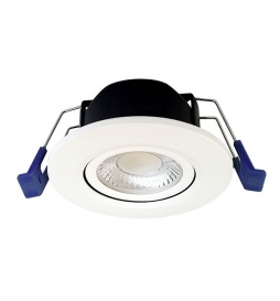 Electra - Spot LED Ø68 Dimmable blanc - orientable - 6W - IP65 - 4CCT - BBC - Angle 60° - 2700/3000/4000/5000°K - Réf : 302687