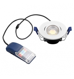 Electra - Spot LED Ø68 Dimmable alu - orientable - 6W - IP65 - BBC - Angle 60° - 2700/3000/4000/5000°K - Réf : 302687+302769