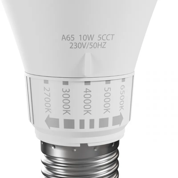 Spectrum - Ampoule LED E-27 - LED GLS 10W - Angle 270° - 5 CCT -1100lm - Réf : WOJ+14715