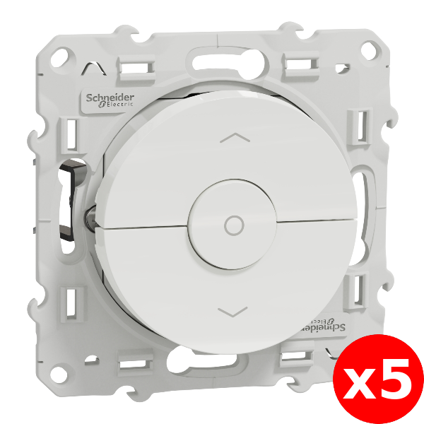 Schneider Odace - Interrupteur volets-roulant montée/descente/stop - Réf : S520208x5