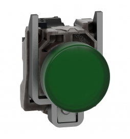Schneider - Voyant lumineux Harmony rond Ø22 - IP66 - vert - LED intégrée - 24V - XB4BVB3
