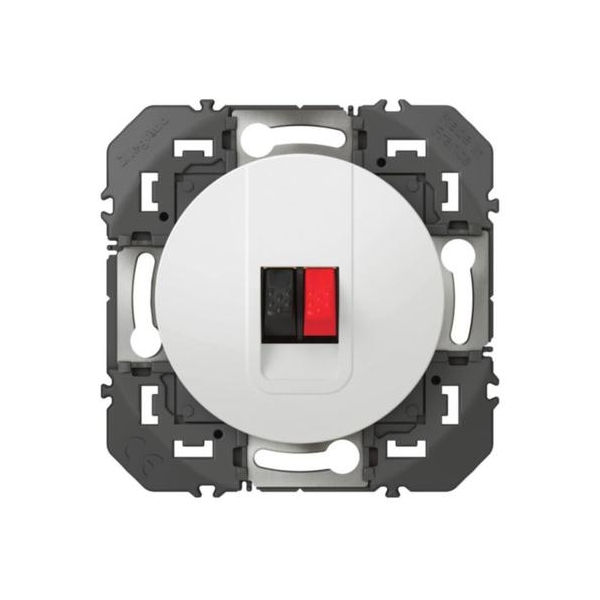 Legrand - Prise haut-parleur simple Dooxie - finition blanc - Réf : 600381