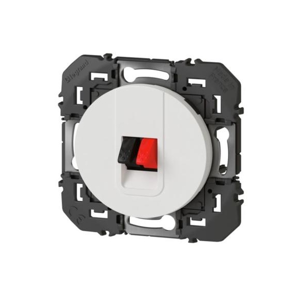 Legrand - Prise haut-parleur simple Dooxie - finition blanc - Réf : 600381