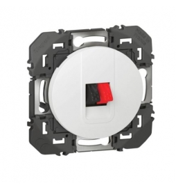 Legrand - Prise haut-parleur simple Dooxie - finition blanc - Réf : 600381