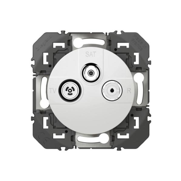 Legrand - Prise TV-R-SAT 1 câble Dooxie - finition Blanc - Réf : 600353