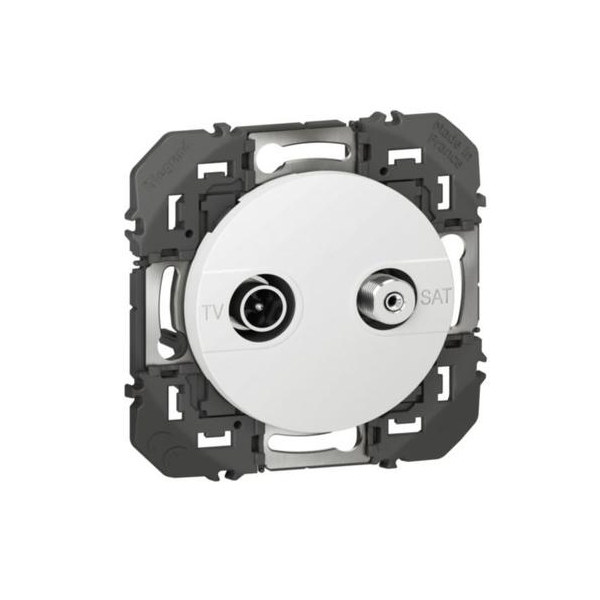 Legrand - Prise TV-SAT étoilé blindée Dooxie - finition Blanc - Réf : 600356