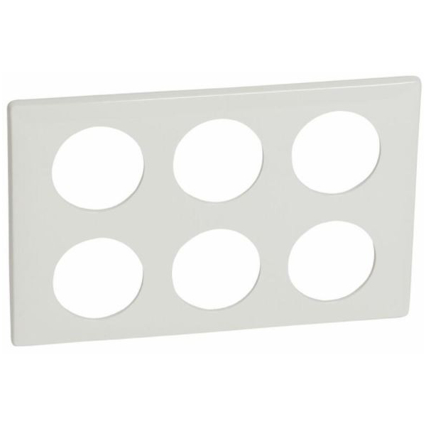 Legrand Céliane - Plaque 2 x 3 postes - Blanc - Réf : 068609
